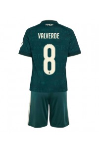 Real Madrid Federico Valverde #8 Jalkapallovaatteet Lasten Vieraspeliasu 2026-27 Lyhythihainen (+ Lyhyet housut)